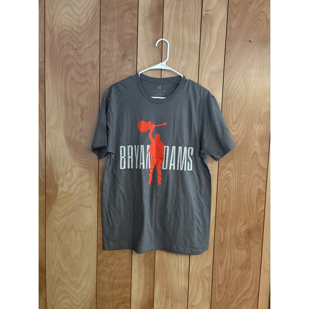Bryan Adams 2018 Canadian Tour T-Shirt‎ Mens Medium Gray Ceremony of Roses Rock